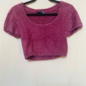 Cotton Candy LA cropped sweater fuzzy